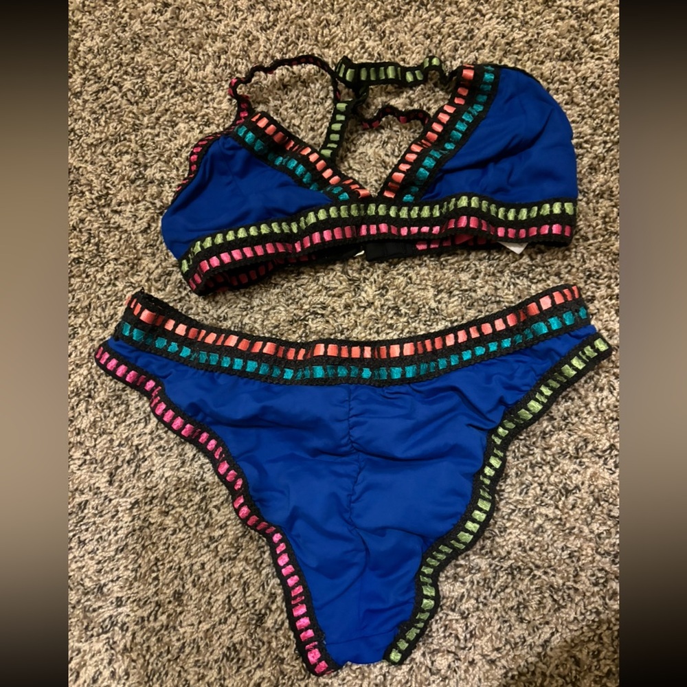 Blue bikini